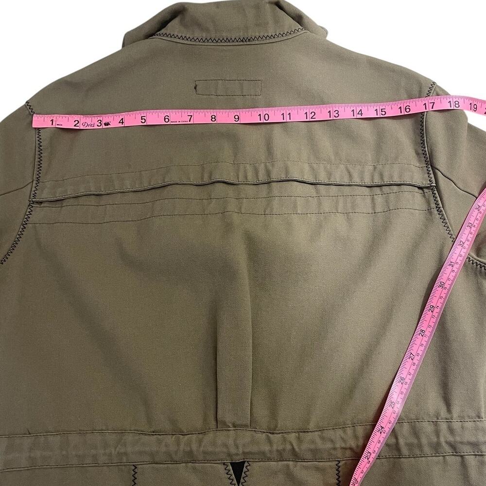 Just Cavalli Military Cargo Jacket Classic Y2K Designer Olive Green Men's Sz 40 - Picture 10 of 16